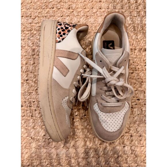 RARE Madewell x Veja™ V-10 Sneakers in Animal Print Leather, $150 Sz 7/7.5 - Picture 2 of 7